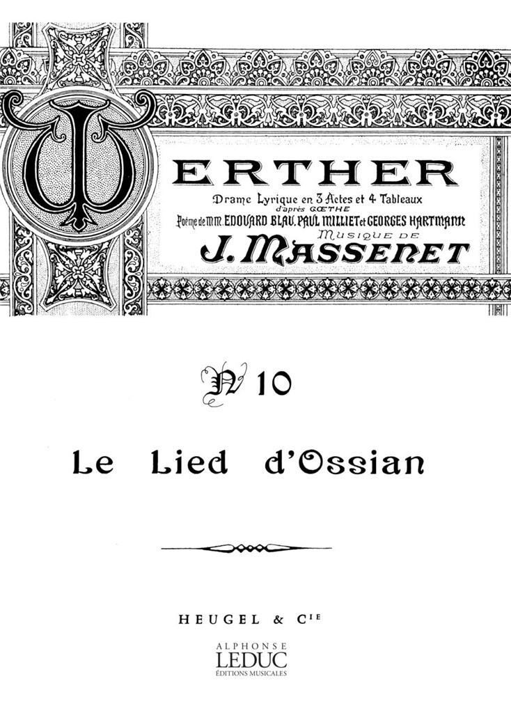 Werther Air No 10 Lied Dossian Tenor Solo & Piano